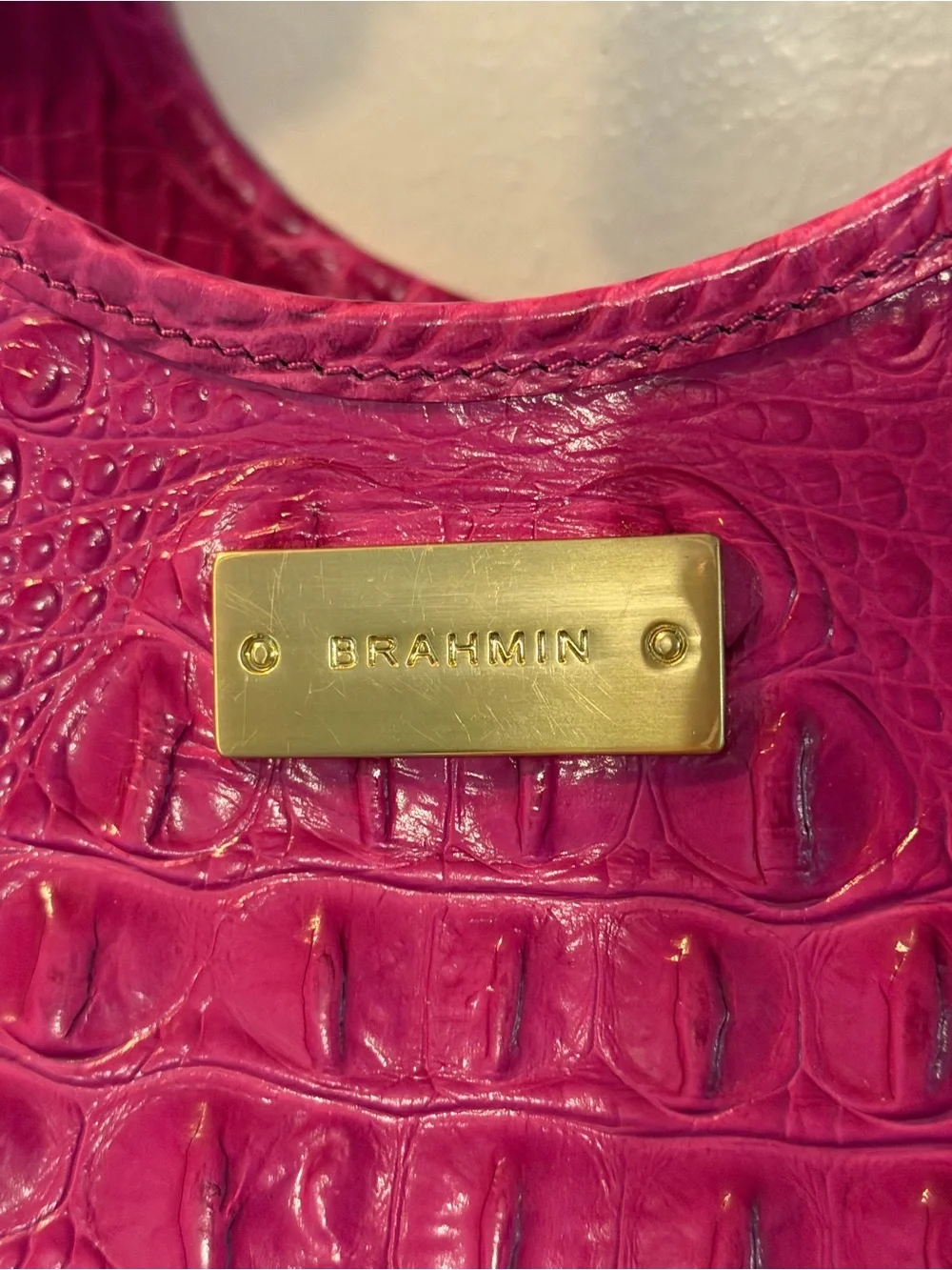 EUC Brahmin hit pink Melbourne shopper.